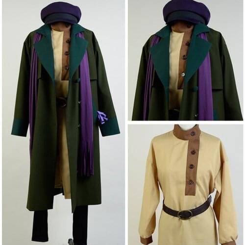 Anastasia Romanov Anya Cosplay Costume Suit Uniform Coat Attire Outfit Gown Halloween Men Cosplay Costumes
