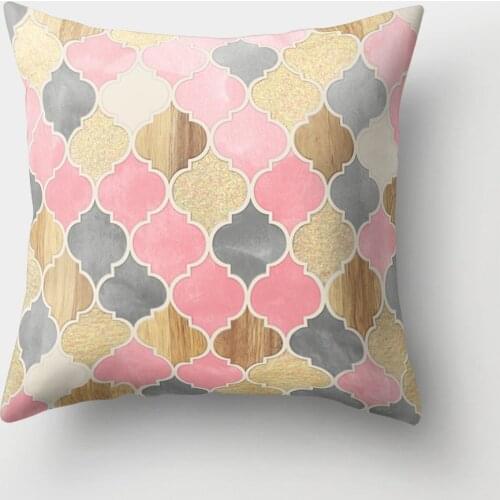 Colorful Geometric Cushion Cover Mandala Decorative Pillowcase Polyester for Living Room Sofa Couch Covers Home Decor 45x45cm