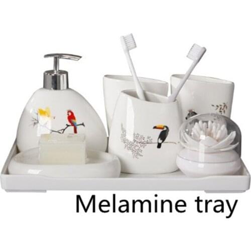 Tropical Animals Ceramic Bathroom Accessories Set Brushing Cup For Kids Sanitary Ware Ceramics Wash set Soap Dispenser Toothbrus