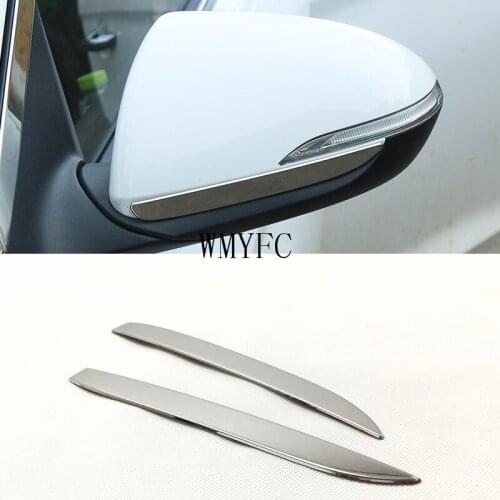 Stainless Steel Side Rear View Mirror Lid Cover Overlay Exterior Mouldings Trim 2Pcs For Hyundai Elantra AD 2016 2017 2018