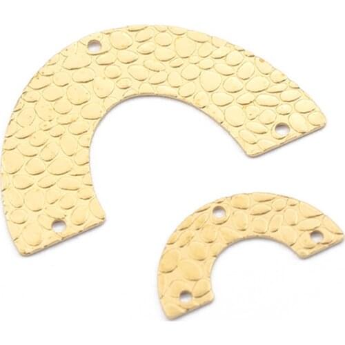 Raw Brass Hammered Arched Shaped Earrings Charms Connector With 3 holes DIY Earrings Jewelry Findings Making Supplies