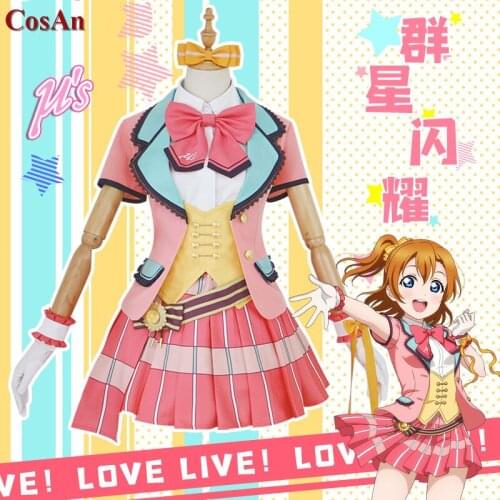 New Anime Lovelive All Stars US Cosplay Costume Lovely Sweet Uniforms Full Set Female Activity Party Role Play Clothing S-XL