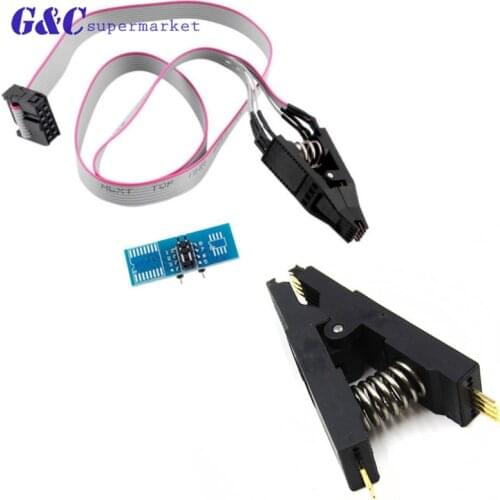 SOIC8 SOP8 DIP8 IC Flash Chip Test Clip Socket Adapter BIOS/24/25/93 Programmer