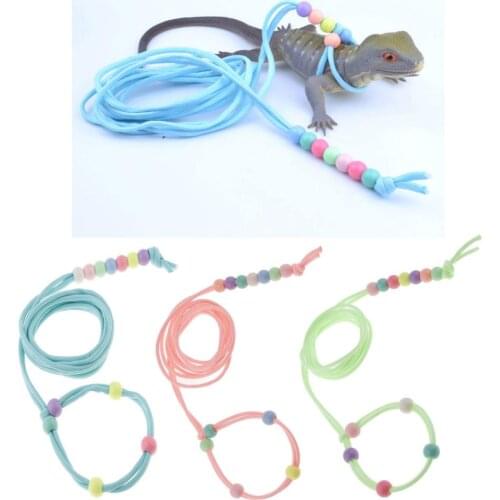 Adjustable Reptile Lizard Bird Harness Leash Anti-bite Rope Leash