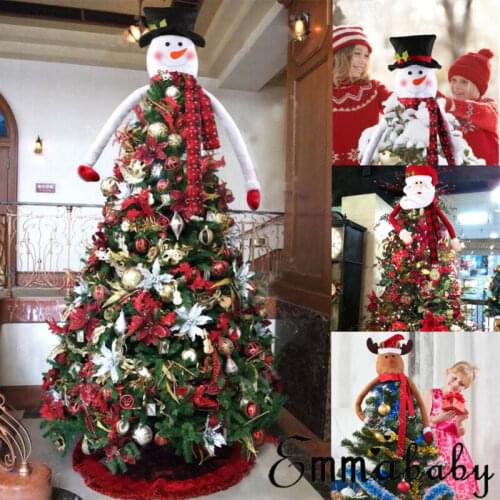 Christmas Large Snowman Christmas Tree Home Outdoor With Scarf Hat Hanging New Year Dinner Party Home Christmas Decorations