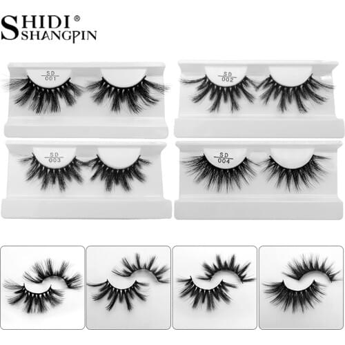 SHIDISHANGPIN 1 Pair Eyelashes 3d Mink Lashes Fluffy 3d False Eyelashes Makeup Volume Lashes Winged Mink Eyelashes Maquiagem