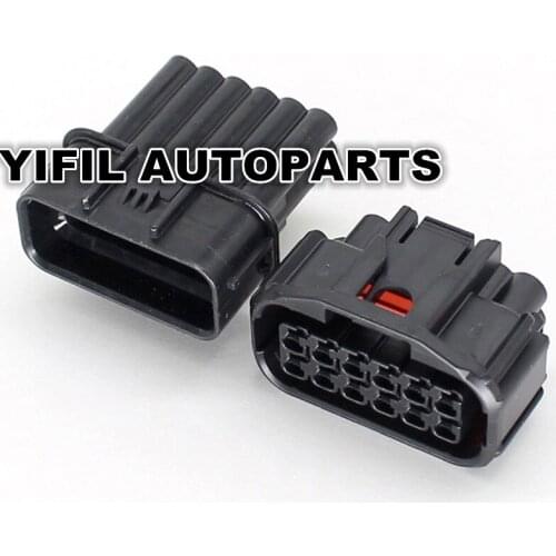 1set 12 Pin/Way Female Male LED Headlight Lamp Connector Speaker Plug For Honda Civic Odyssey XRV VEZEL 6189-7410 6181-6784