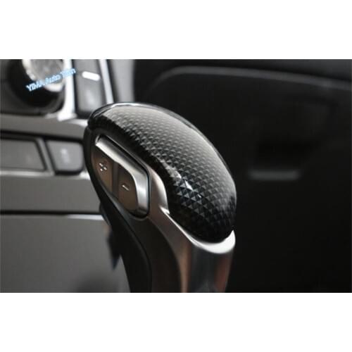 Lapetus Car Styling Gear Shift Knob Stickers Cover Trim Fit For Opel Vauxhall Mokka Buick Encore 2016 2017 2018 Carbon Fiber ABS