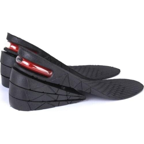 Unisex Elevator Shoe Insoles Air Cushion 4 Layers Heel Elevation Taller