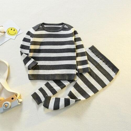 Infant Baby Sweater Suit Winter Autumn Boys Knit Long-sleeved Pullover Top +Pant Pajama Clothes Warm Newborn Girls Clothing