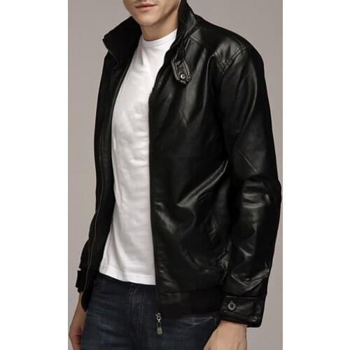 Windproof Top Faux Leather Jacket Coat Outerwear Men Jacket Windproof Top Faux Leather Jacket Coat Outerwear