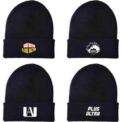 Japan Anime Props Cos My Hero Academia character Plush Knitted hat Model toys Hip hop cap for kids/fans