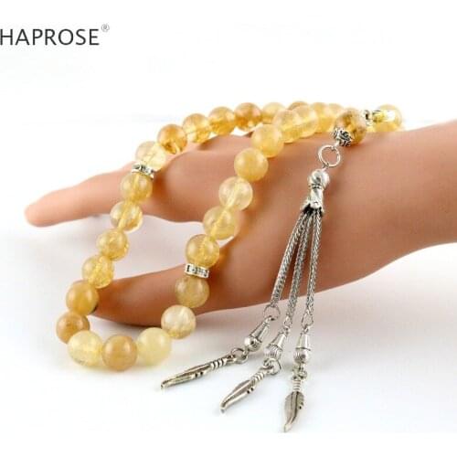 Crystal tasbih bracelet Islamic Muslim tasbih Allah vase shape accessories necklace 33 beads prayer jewelry