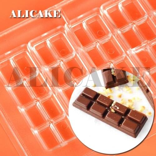 1-3Pcs Set Polycarbonate Chocolate Molds Bakery Tray Form Fondant Cake for Chocolate Bar Mould Baking Mold Pastry Bakeware Tools