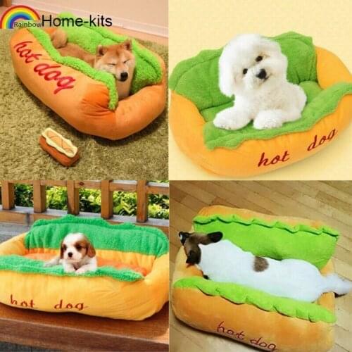 1pcs Hot Dog Bed Warm Winter Pet House Creative Fashion Sofa Cushion Supplies Puppy Warm Soft Bed Dog Cat Supplies