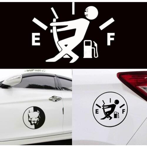 Car Exterior 1 Pcs Funny Car Sticker Pull Fuel Tank Cover Pointer Full Hella Flush Reflective Car Vinyl Decal Sticker For Auto