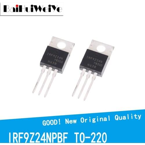 10PCS/LOT IRF9Z24NPBF IRF9Z24N IRF9Z24 55V 12A TO-220 TO220 Transistor MOSFET New Original Good Quality Chipset