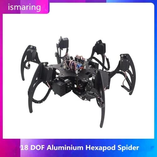18 DOF Aluminium Hexapod Spider Six 3DOF Legs Robot Frame Kit with Ball Bearing Fully Compatible