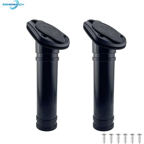 2PCS Stand For Fishing Rod Holder Nylon Flush Mount Kayak Boat Bracket Rack With Cap Gasket Cover Canoe Marine Boat Accessories