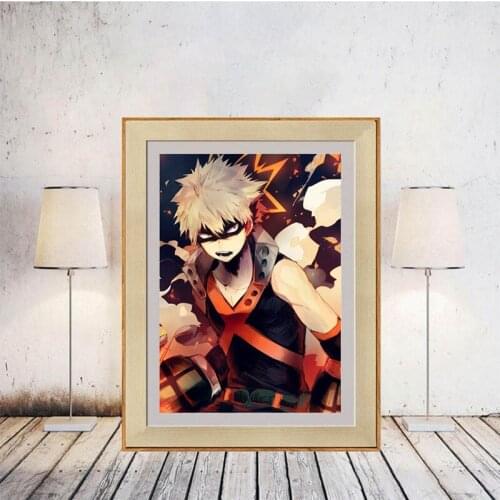 2019 My Hero Academia Scroll Painting Japanese Anime Wall Hanging Poster Canvas Poster Home Art Decoration