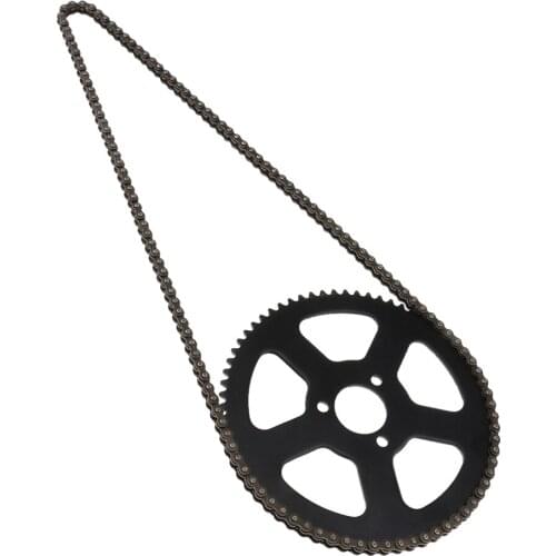 25H 68T 68 Tooth Rear Sprocket&Chain FIT FOR 49cc 2 Stroke Mini Pocket Bike