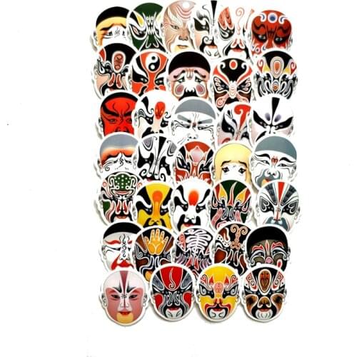 35pcs/lot 2021 Funny Peking Opera sticker Waterproof For Skateboard Laptop Moto Guitar Luggage Furnitur Decal Toy Stickers