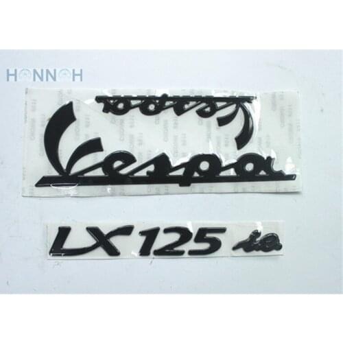 3D Vespa Sticker LX125 Motorcycle Car Sticker Black Sticker
