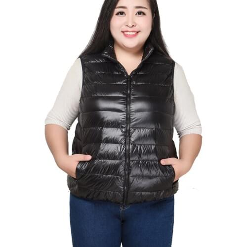 6XL Super big Obese white duck down vests women vests winter Ultra obese men sleeveless Jacket lovers keep warm Waistcoat