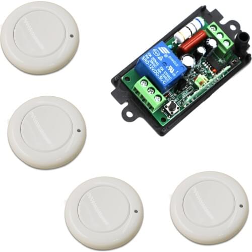 Wireless Remote Light Switch 220 Volts 1CH Remote Control Wireless Relay Switch RF Switch Receiver Transmitter