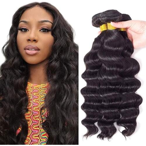 Brazilian Virgin Hair Loose Deep Wave 3 Bundles 10A Virgin Brazilian Human Hair Bundles 100% Unprocessed Virgin Remy Hair Bundle