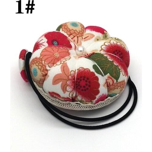 Sewing Pins Accessories Pumpkin Shaped Needle Pin Cushion Holder Pincushion Wrist Strap Stitch Needlework Mat DIY Craft Supplies