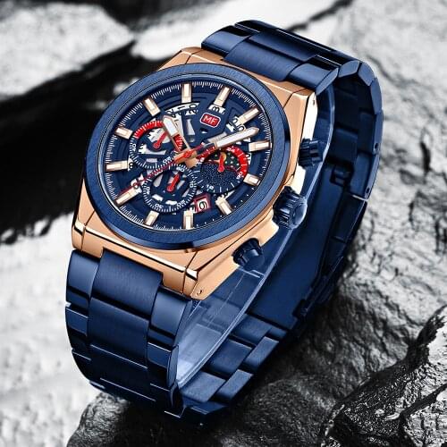 MINI FOCUS Chronograph Watch Top Brand Luxury Mens Business Wristwatch 2020 New Male Stainless Steel Quartz Relogio Masculino