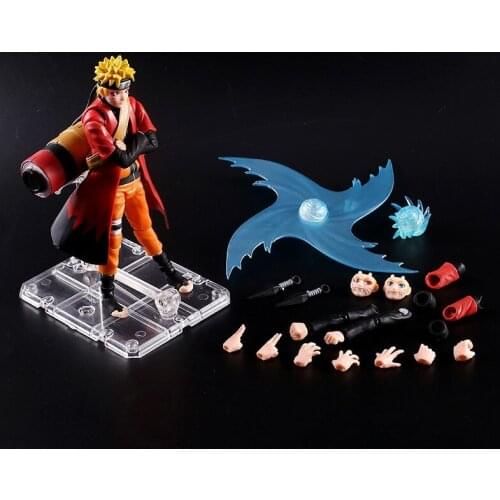 15CM BANDAI Genuine Fairy Mode Naruto Uzumaki Naruto Action Figure Anime Figures Kawaii Anime Dolls Halloween Gifts
