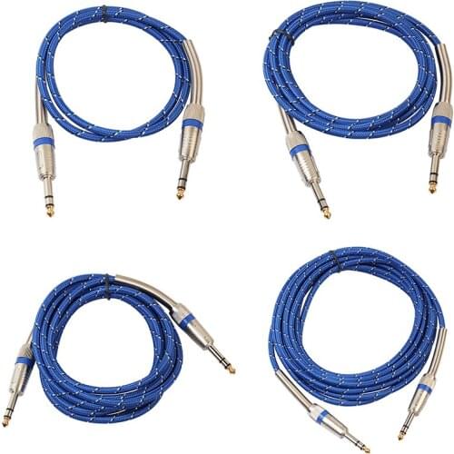 Hot 6.35mm Mono Jacks 1/4 inch Straight Male to Male Instrument Cables for Electric Guitar, Bass, Keyboard, and other Profession