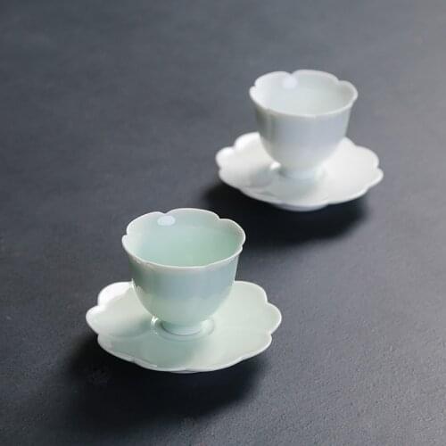 Kung Fu Tea Accessories Japanese Tea Ceremony Creative Handmade Insulation Cup Saucer Ceramic Cup Mats Coaster Ceramic Coaster