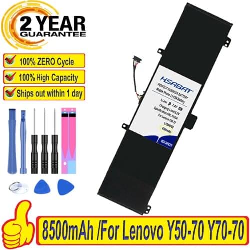 Top Brand 100% New 8500mAh L13M4P02 Laptop Battery for Lenovo Y50-70 Y70-70 Y70 121500250 L13N4P01 Batteries
