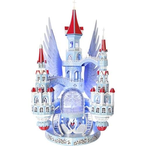 Picture Kingdom 3D Metal Nano Puzzle Angel castle building Model Kits DIY Laser Cut Assemble Jigsaw Toys For Kids Adults