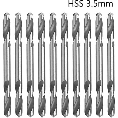 10Pcs 3.5mm HSS Double Ended Spiral Torsion Drill Tools Drill Set Dropship