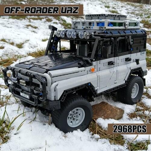 MOC Builing Block Brick Set Technical Off-roader UAZ 3151 Model High-Tech RC Car with Motors Land Cruiser Toy Kit DIY Child