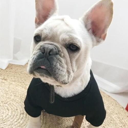 French Bulldog Clothes Fashion Colorful Dog Hoodie Chihuahua Sweatshirt Autumn Tshirt for Small Dogs Dogs Pets Clothing A155