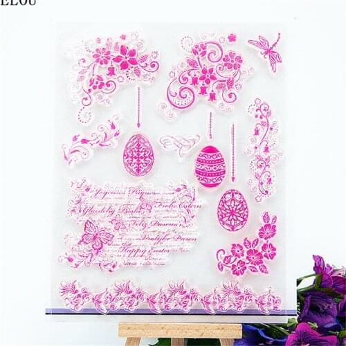 PANFELOU Pink fantasy forest Transparent Silicone Rubber Clear Stamps cartoon for Scrapbooking/DIY Easter wedding album