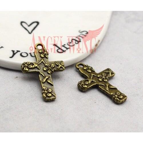 20pcs/lot--17x26mm, Antique bronze plated cross charms,DIY supplies,Jewelry accessories