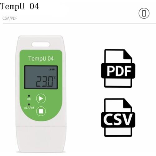 TempU04 USB Temperature Data Logger Reusable Temperature Recorder PDF Report Temperature Record Instrument 30% off