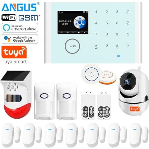 Angus External Wifi Camera Siren Alarm System with Remote Control Intercom Door Opening Sensor For Home Security