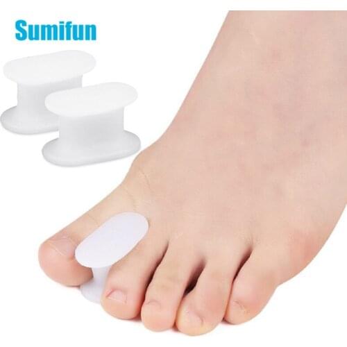 1Pair Gel Toe Separator Foot Care Tool Silicone Big Toe Bunion Straightener Valgus Hallux Bunion Protector Corrector Alignment