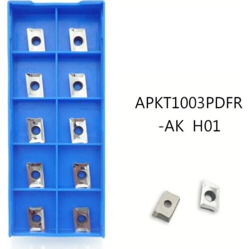 10pcs carbide inserts APKT1003PDFR-MA H01 Cutting tools for lathe Mill cnc milling cutter FOR aluminum processing