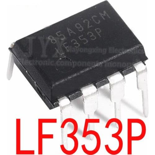 10PCS LF353P DIP8 LF353N DIP-8 TI JFET-INPUT DUAL OPERATIONAL AMPLIFIER LF353 DIP