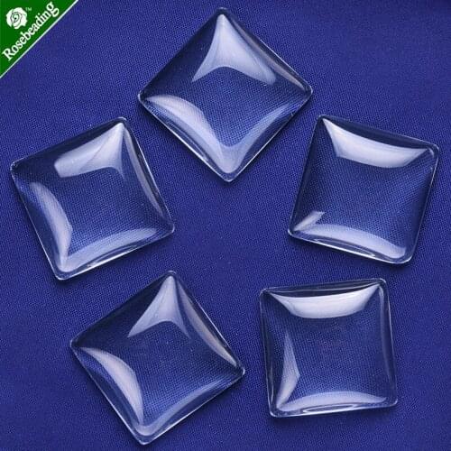 100pcs 1 inch Clear Round Glass Dome Cabochon Glass Tile Crystal Magnifying Glass Cover fit 25mm 1 inch Cameo Cabochon Base