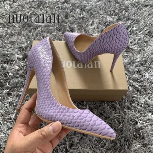 2021 Brand Fashion Women Shoes Snake Printed Sexy Stilettos High Heels 12cm/10cm/8cm Pointed Toe Women Pumps
