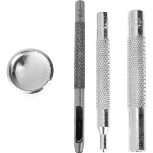 4pcs Metal Snap Fasteners Press Studs Button DIY Punch Installation Tool